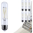 thumbnail image 1 of Satco S12526 LED T10 Light Bulbs 8W 120V 4000K E26 Medium Base Dimmable (6 Pack), 1 of 12
