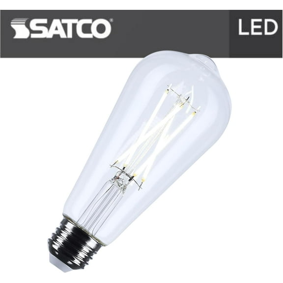 Satco S12535 ST19 LED Light Bulb 5W 120V 5000K E26 Medium Base Dimmable Wet Location (1 Pack)