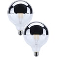 thumbnail image 1 of Satco LED G40 Globe Bulb 8W 100W Equivalent 2700K Warm White 90+ CRI Silver Crown Medium Base 120V Dimmable – Part S12545 (6 Pack), 1 of 10