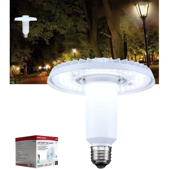 Satco S13148 20/30/40W LED HID Replacement Corncob, CCT Selectable 3000K-5000K, E26 Medium Base, Ballast Bypass Type B, 120-277V, 2900-6400 Lumens, IP65 Wet Location, Enclosed Fixture Rated