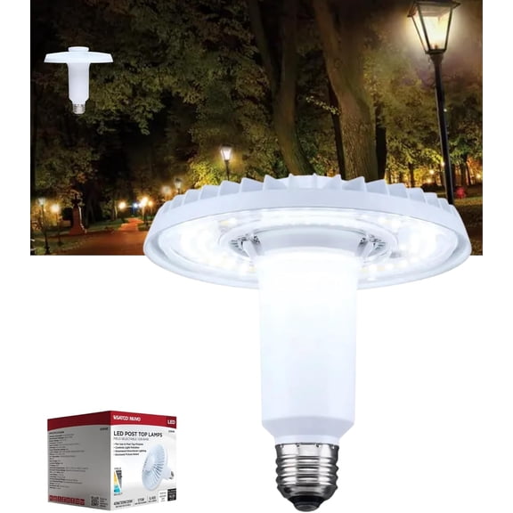 Satco S13148 20/30/40W LED HID Replacement Corncob, CCT Selectable 3000K-5000K, E26 Medium Base, Ballast Bypass Type B, 120-277V, 2900-6400 Lumens, IP65 Wet Location, Enclosed Fixture Rated