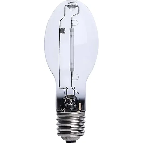 Satco S1929 50W High Pressure Sodium HID Lamp, Probe Start, 2100K, 3700 Lumens, Clear, Mogul Base, ET23.5, 360 Degree Beam Angle, 24000 Rated Hours (2 Pack)