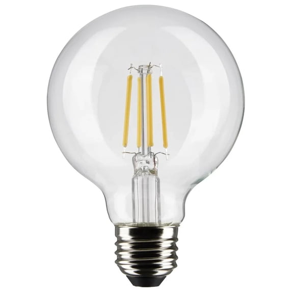 6 Watt G25 LED - Clear - Medium base - 90 CRI - 2700K - 120 Volt - 6 Pack