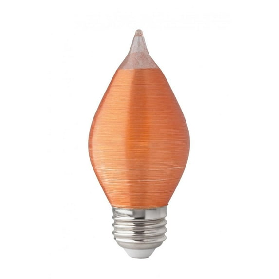 Satco S22712 C15 LED Filament Light Bulb Satin Spun Amber 4W 120V 2100K 240 Lumen E26 Medium Base Dimmable (12 Pack)