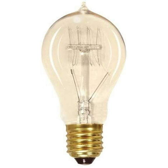 Satco A19 Incandescent Vintage Edison Light Bulb - 240 Lumens, Soft White 2700K, Dimmable