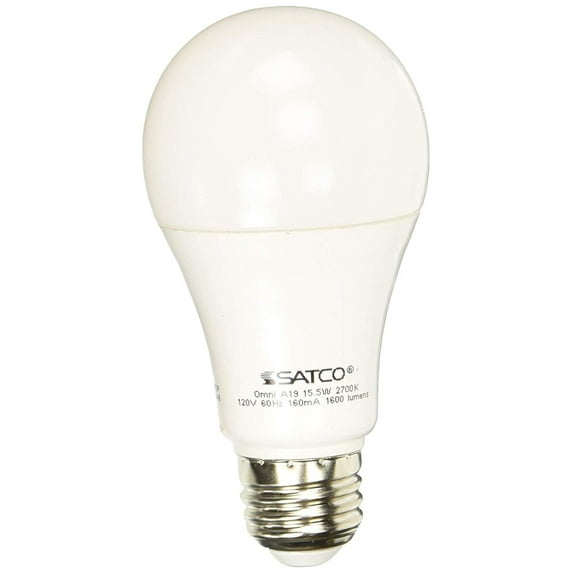 Satco S28789 Medium Light Bulb in White Finish, 4.63 inches, Frosted
