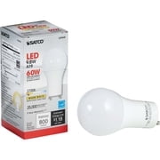 Satco S9840 - 9.5 watt; A19 LED; 2700K; GU24 base; 220' beam spread; 120 volts