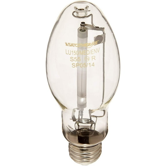 Satco S3129 2100K 150-Watt Clear Medium Base ED17 High Pressure Sodium Lamp