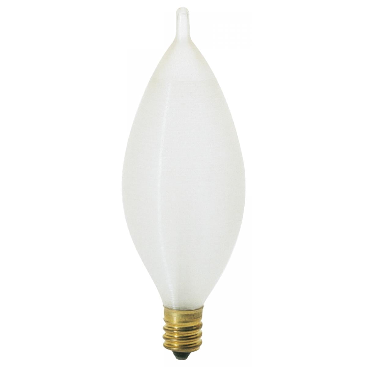 Satco S3404 C11 Incandescent Light Bulbs 40W 120V 2700K Satin Spun E12 Candelabra Base Dimmable (12 Pack)