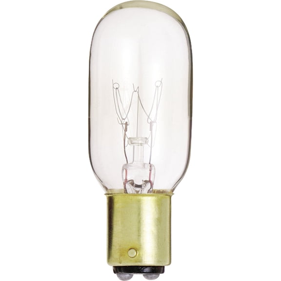 Satco S4719 130V DC Bayonet Base 15-Watt T7 Light Bulb, Clear