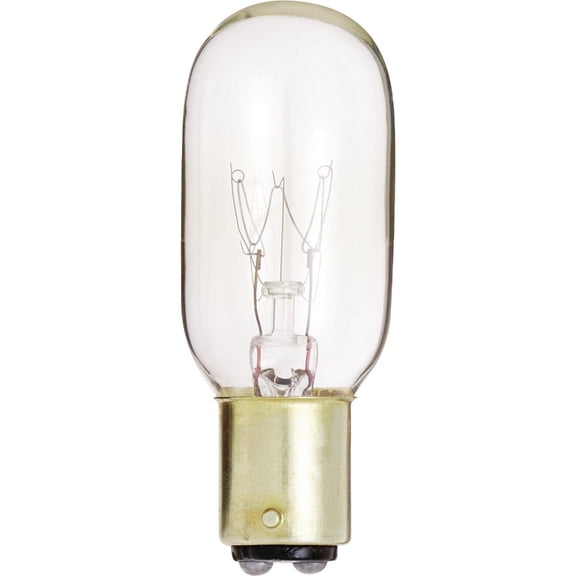 Satco S4721 130V DC Bayonet Base 25-Watt T8 Light Bulb, Clear