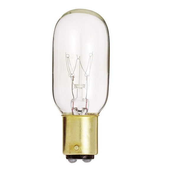 Satco S4721 130V DC Bayonet Base 25-Watt T8 Light Bulb, Clear