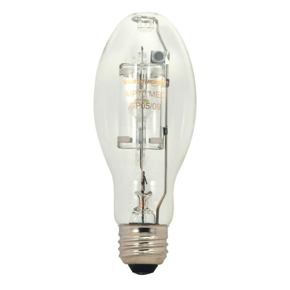 Satco S5856 - 70 Watt; Metal Halide HID; Medium base; ED17; Clear; 65 CRI; 4000K