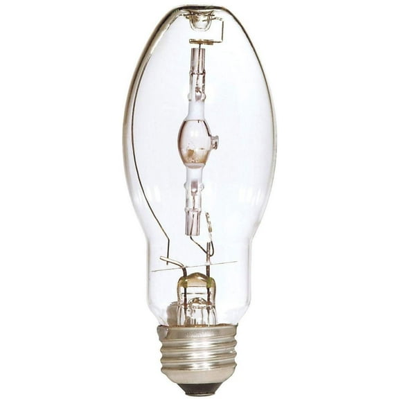 Satco S5858 4200K 100-Watt Clear Pulse Star Universal Mount Medium Base ED17 Metal Halide Lamp