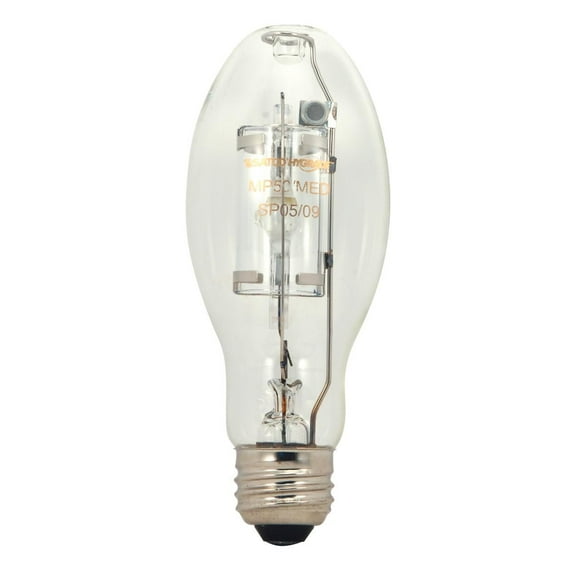 Satco S5862 4000K 175-Watt Clear Universal Mount Medium Base ED17 Metal Halide Lamp