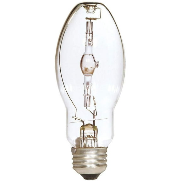 Satco S5863 4200K 175-Watt Clear Pulse Start Universal Mount Medium Base ED17 Metal Halide Lamp