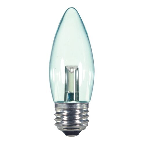 Satco S9154 - 1.4 watt LED; B11; Clear; 2700K; Medium base; 120 volts
