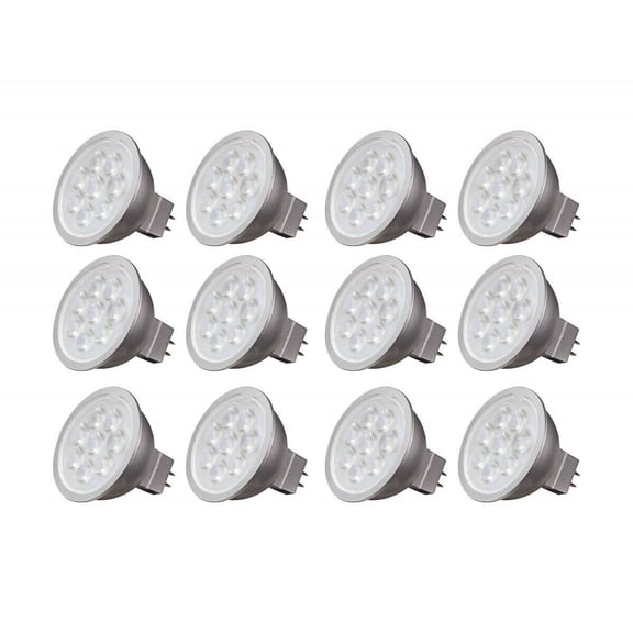 6.5W - LED MR16 LED - 4000K - 40 deg. Beam Angle - GU5.3 base - 12V AC/DC - 12 Pack