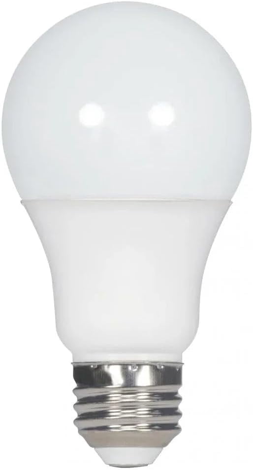 Satco S9703 A19 LED Light Bulbs 10W 120V 90CRI 2700K E26 Medium Base Dimmable (6 Pack)
