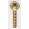 thumbnail image 1 of Satco Solid Brass Thumb Screws Burnished and Lacquered 8/32 Ball Head 3/4in, 1 of 1