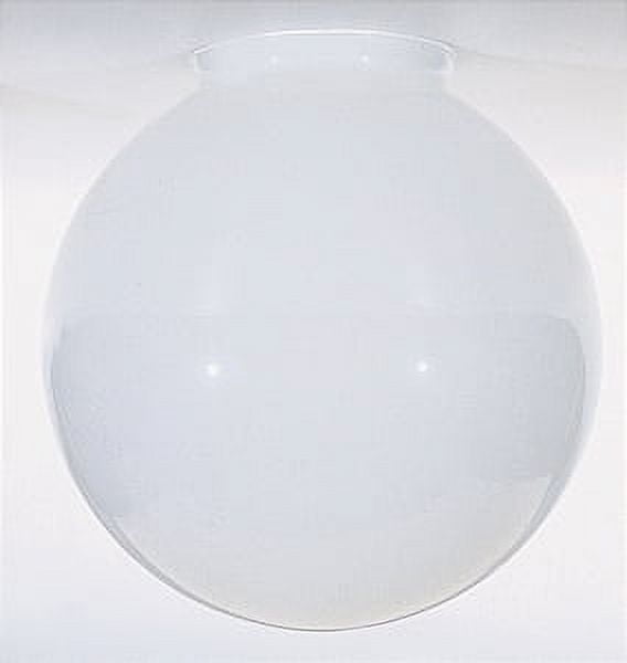 Glossy White Globe Glass Downlight Shade, 8-Inch Diameter