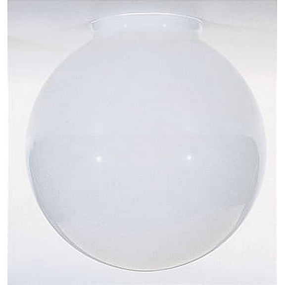 Satco Sprayed Glossy White Ball Shade Diameter 8in Fitter 4in