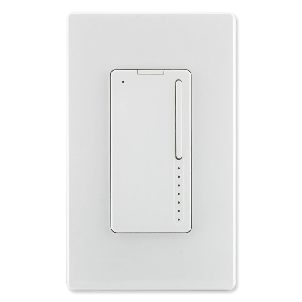 White WiFi Smart Wall Dimmer Switch for LED and Incandescent