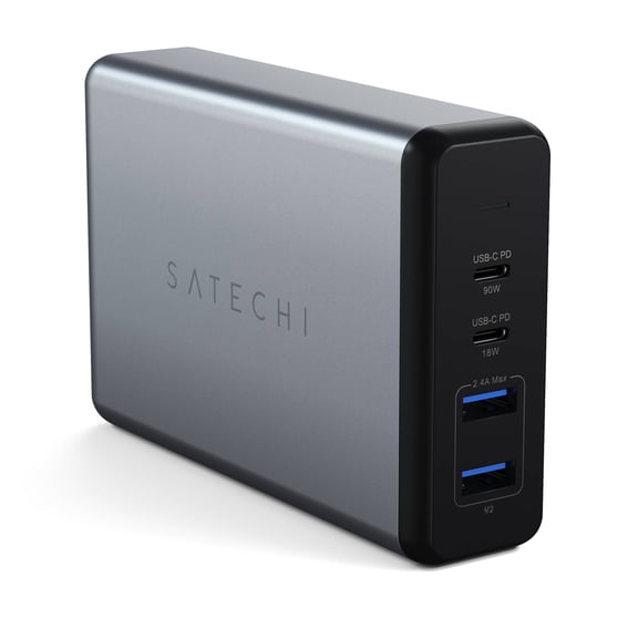 Satechi 108W Pro USB C PD Desktop Charging Station 2 USB-C PD & 2 USB A Ports, Compatible with MacBook Pro, MacBook Air, iPad Pro/Air, iPhone 16 (US)