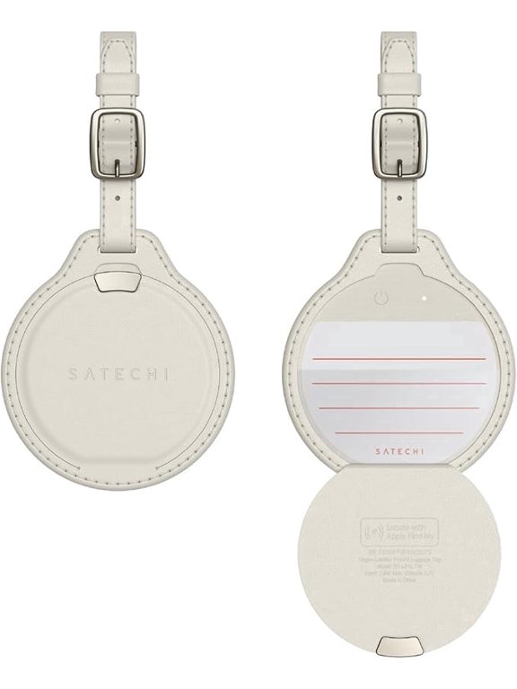 FindAll Smart Luggage Tag with Find My, TSA-Friendly, Airport Tracking, Left-Behind Alerts, Loud Audible Chime, Wireless Rechargeable, Works with iPhone, iPad, Mac Sand