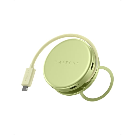 Satechi OntheGo 5-in-1 USB-C Hub, Multiport Adapter, 4K/60Hz HDMI, 60W PD Pass-Through Charging, SD Card Reader, USB-A & USB-C 5Gbps Data, Magnetic Mount for MacBook Neo/Air/Pro, iPad, Citrus