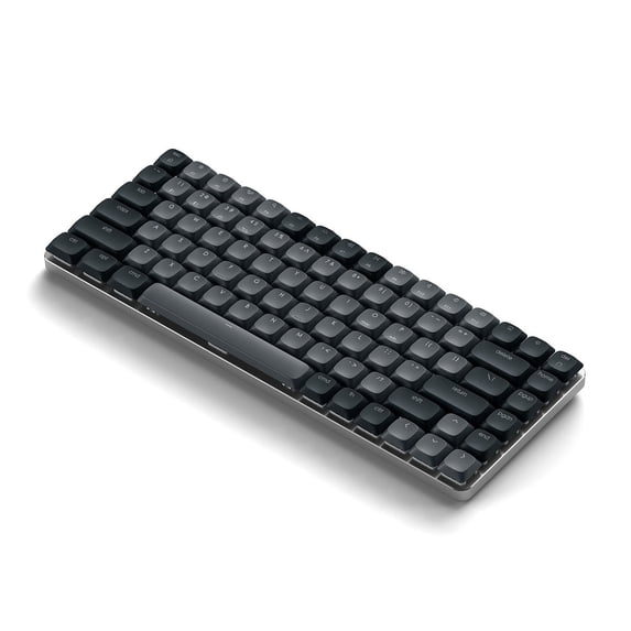 Satechi SM1 75% Mechanical Keyboard for Mac and Windows - LED Backlit, Bluetooth & 2.4GHz, 84 Keys Compact Wireless, USB-C Rechargeable - Dark Gray/Gray