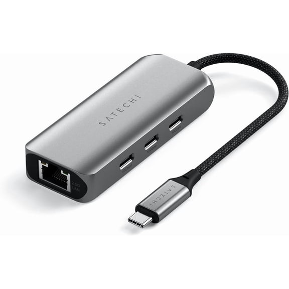 Satechi 4-in-1 USB-C Hub with 2.5 Gigabit Ethernet Space Gray