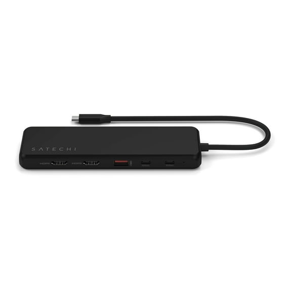 Satechi ST-P3D13K 13-in-1 USB-C Triple Display Adapter, Black