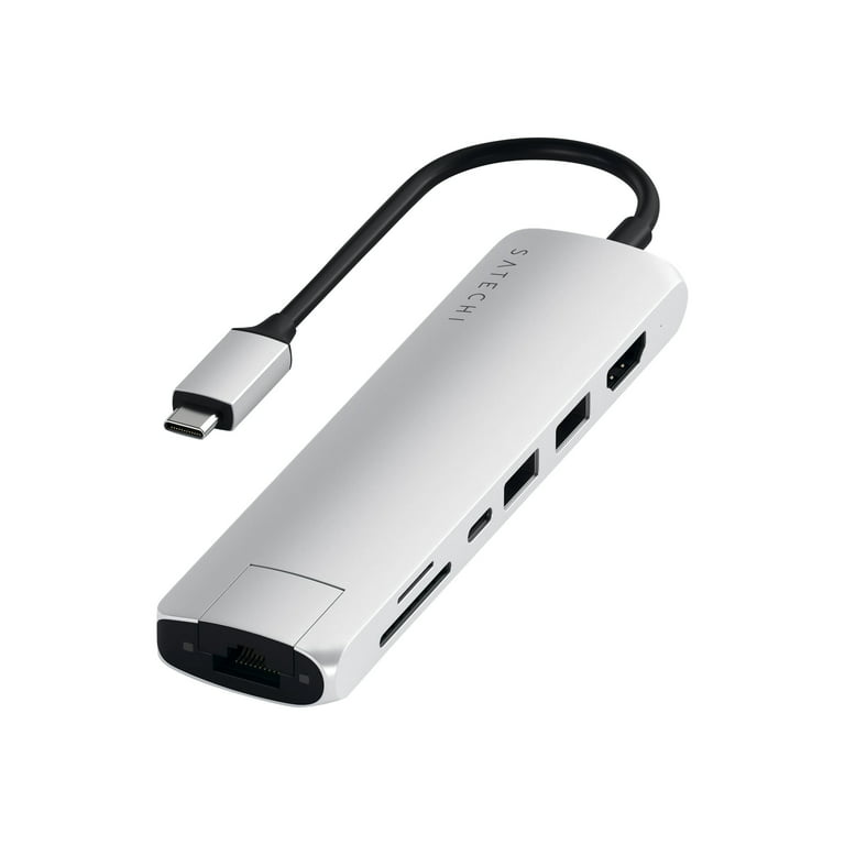 Satechi USB-C Slim Multi-Port with Ethernet Adapter - Docking