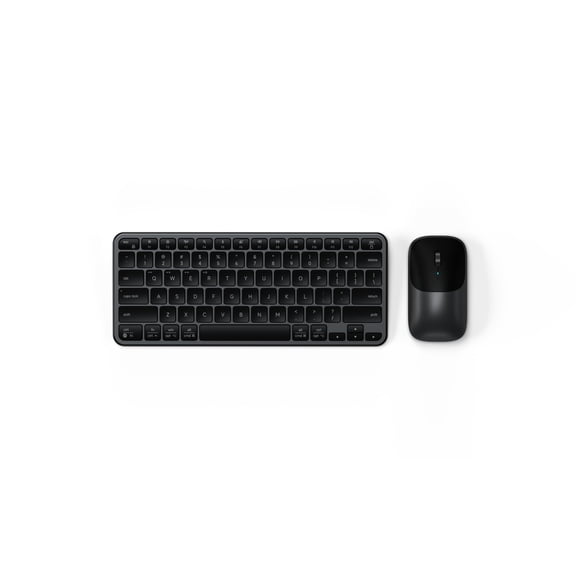 Satechi Wireless Keyboard and Mouse Combo, Slim CEX1 with Multi-Device Bluetooth Pairing and USB-C Receiver Connectivity, Designed for Compact Multi-Device Workspaces, Space Black
