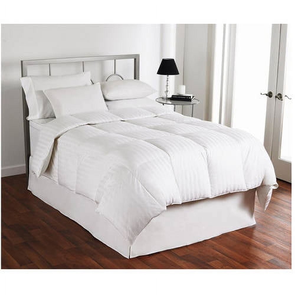 Sateen 400 Thread Count Down Comforter, Light Warmth, White