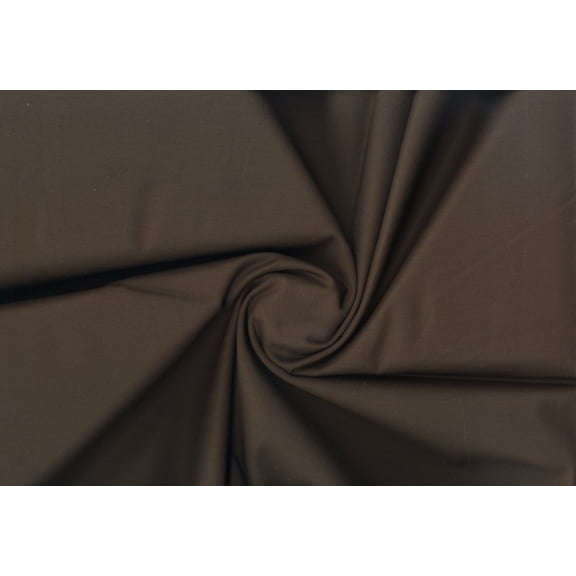 Sateen Heavy Cotton Stretch - Cotton Spandex Dress Sewing Fabric (CHOCOLATE, ByYard)