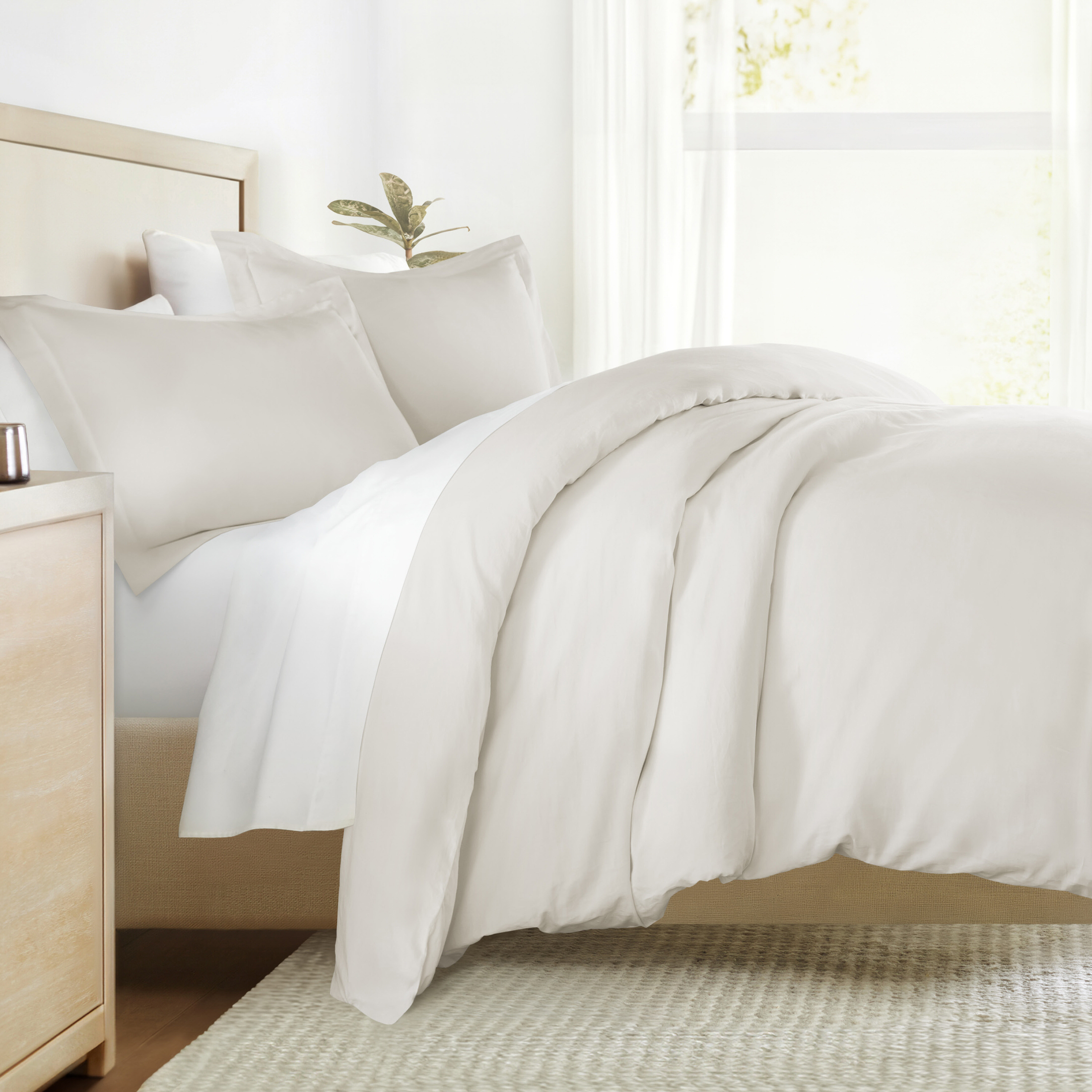 Sateen Long-Staple Vintage-Washed Duvet Cover Set by Comfort Canopy