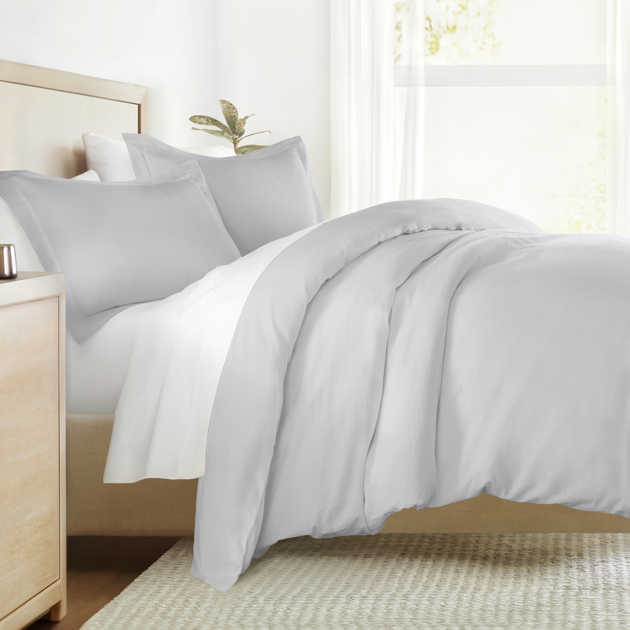 Sateen Long-Staple Vintage-Washed Duvet Cover Set by Comfort Canopy