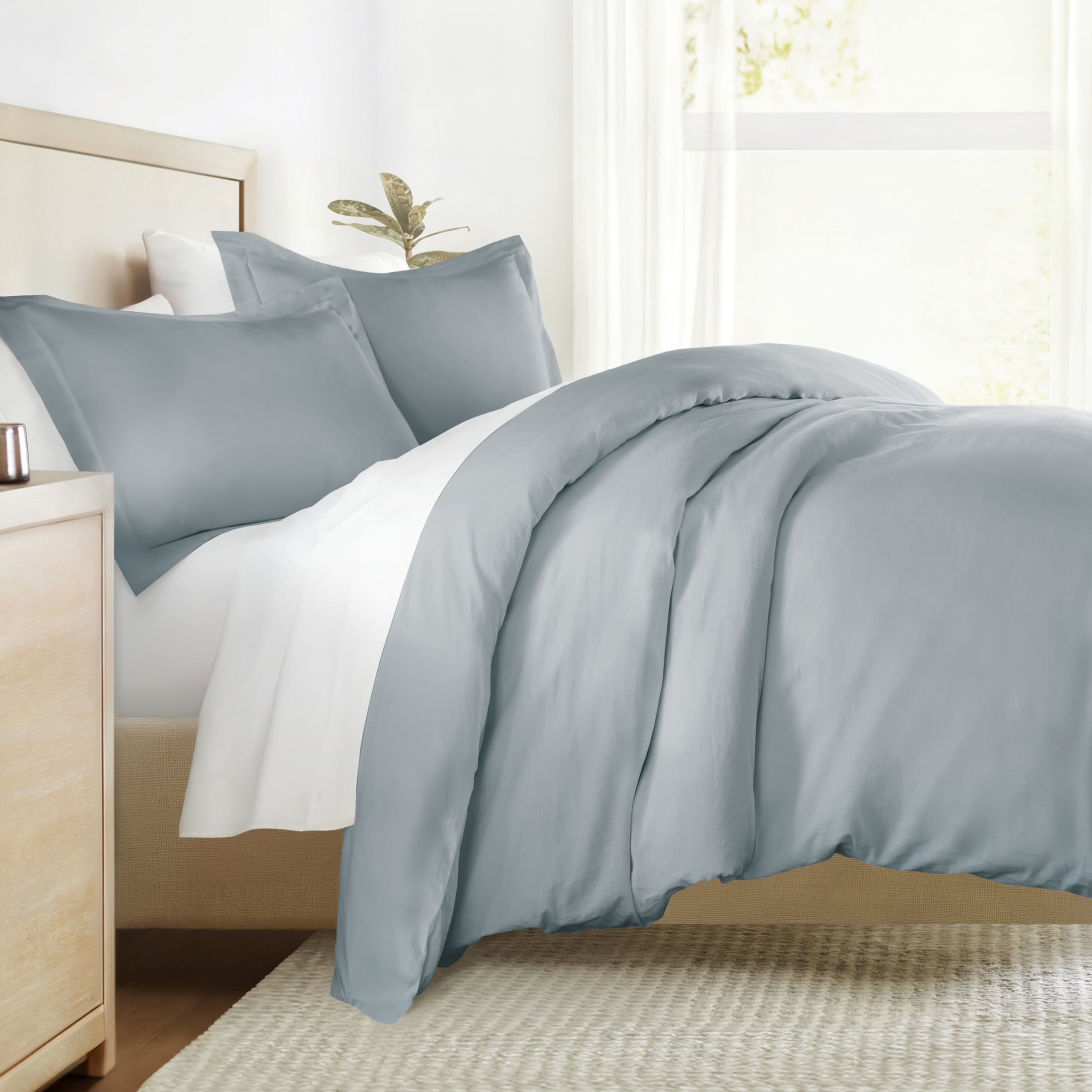 Sateen Long-Staple Vintage-Washed Duvet Cover Set by Comfort Canopy