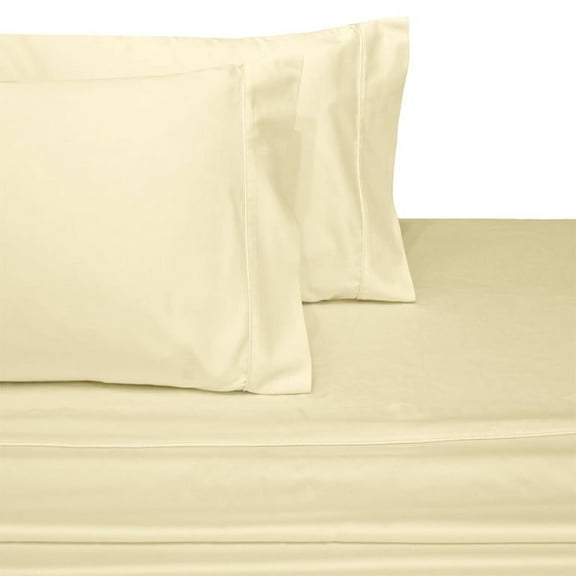Sateen Soft Luxury 100% Cotton Sateen Sheets 600 Thread count Solid Collection Durable Comfortable Absorbent Set