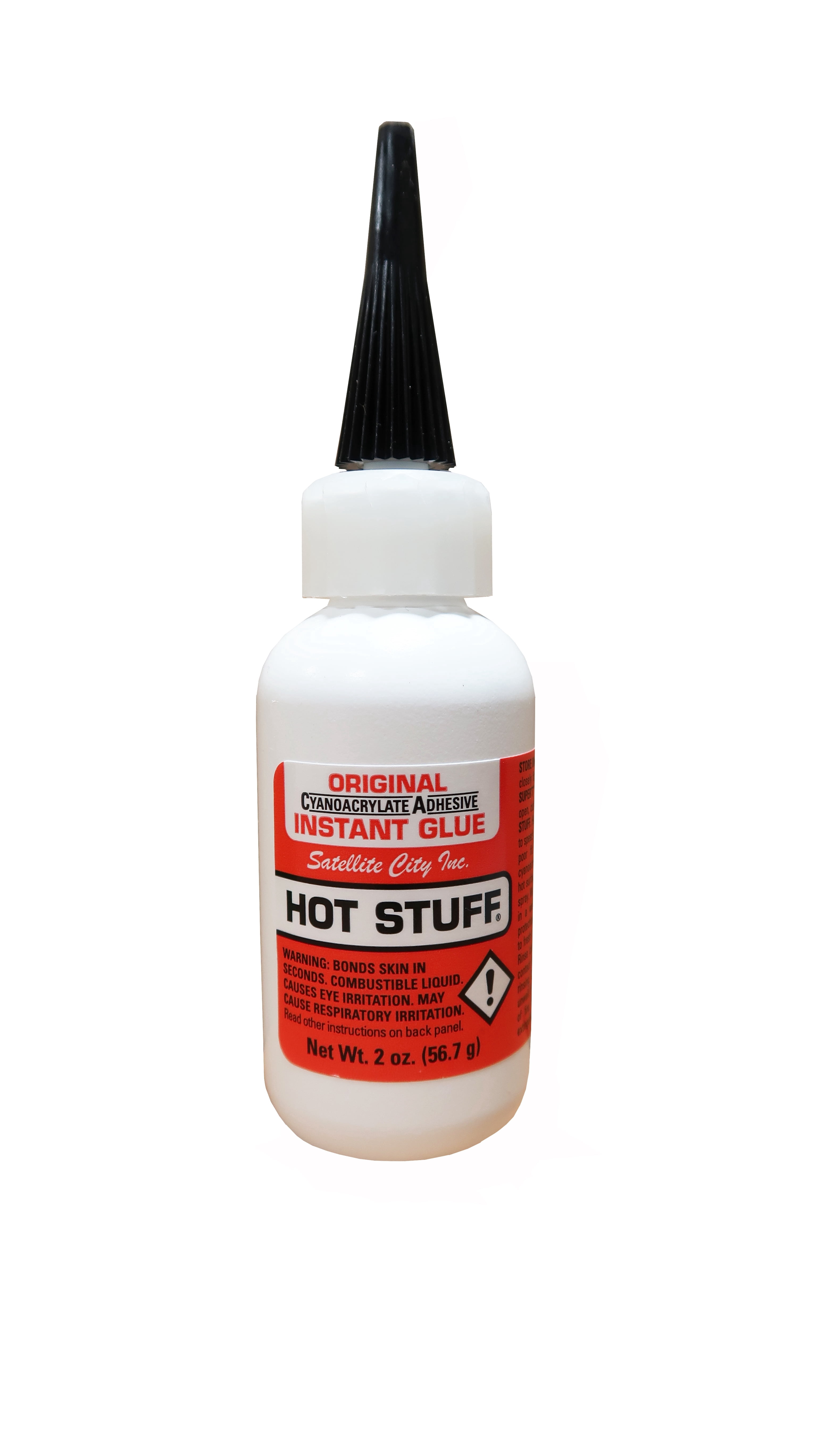 Satellite City Hot Stuff Original Instant Glue, Thin CA Super Glue, 2 oz Bottle