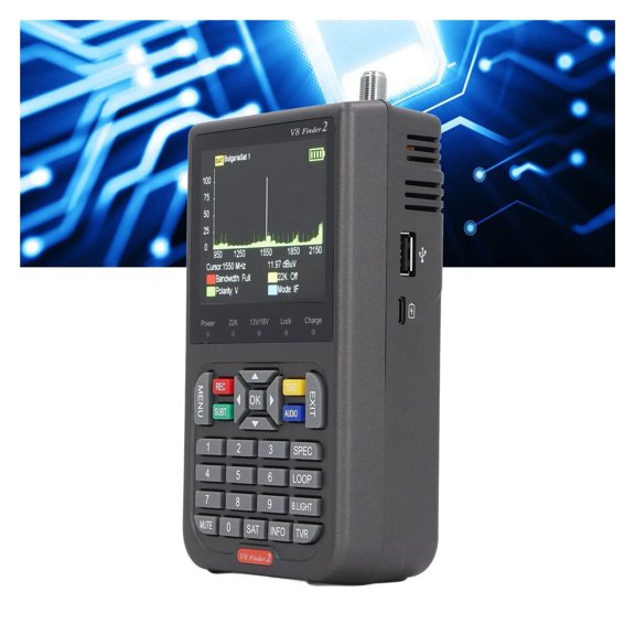 Satellite Finder 9502150 3.5 Inch Screen Digital SAT Meter DVB S2X S2 S Signal Receiver DC5V 9V 12V