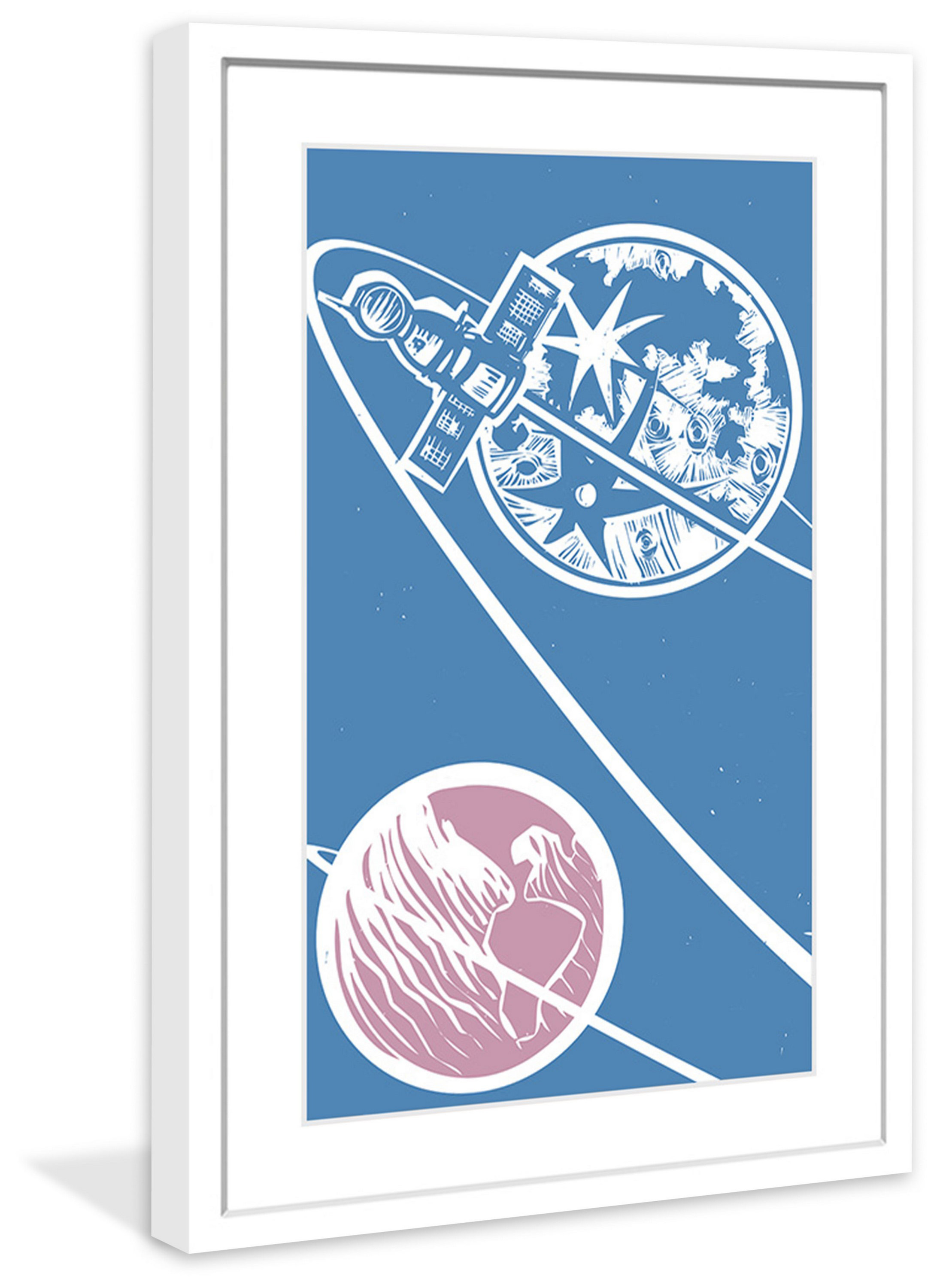 "Satellite Orbit" Framed Painting Print