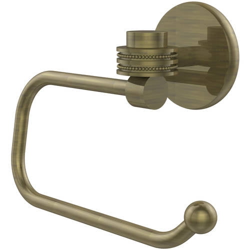 Satellite Orbit One Collection Euro Style Toilet Tissue Holder with Dotted Accents in Antique Brass