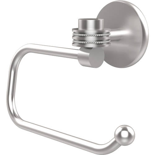 Satellite Orbit One Collection Euro Style Toilet Tissue Holder with Dotted Accents in Satin Chrome