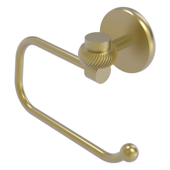 7124ET-SBR Satellite Orbit One Collection Euro Style Toilet Tissue Holder with Twisted Accents, Satin Brass