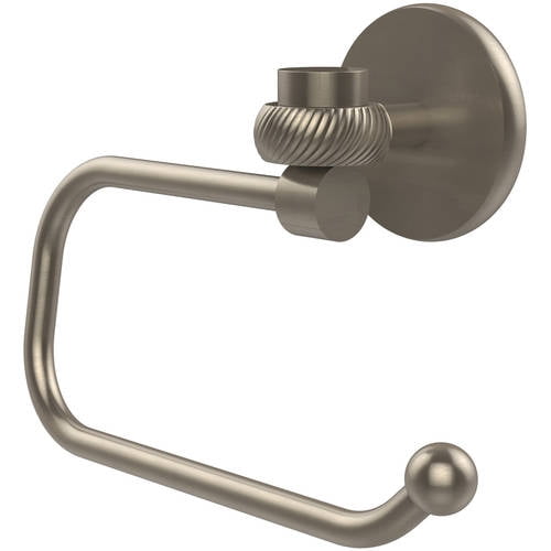 Satellite Orbit One Collection Euro Style Toilet Tissue Holder with Twisted Accents in Antique Pewter