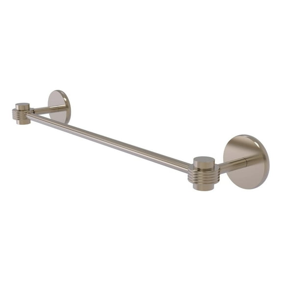 Satellite Orbit One Collection Towel Bar with Grooved Accents - Antique Pewter / 24 Inch