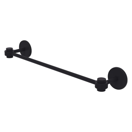 Satellite Orbit One Collection Towel Bar with Grooved Accents - Matte Black / 30 Inch